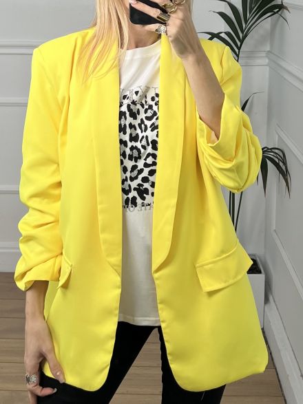 Viscose Σακάκι Σούρα/Yellow