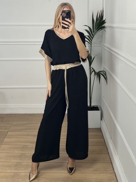 Plus Size Ve Gold Set/Black