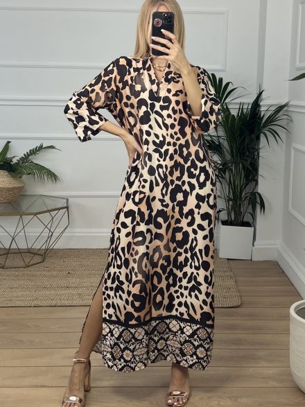 Tunic Satin Dress/Black