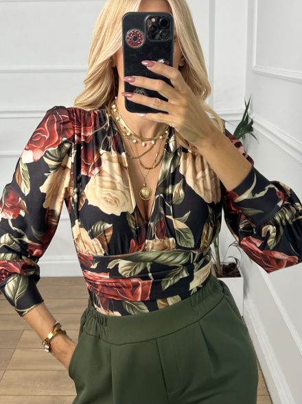 Elastic Bodysuit/Floral