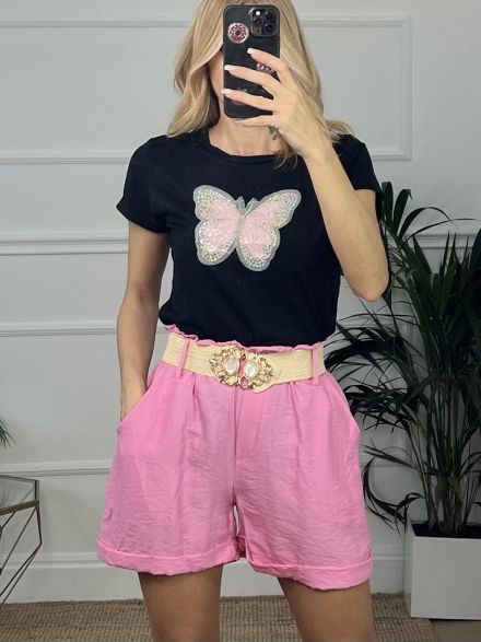 Belt Shorts/Pink