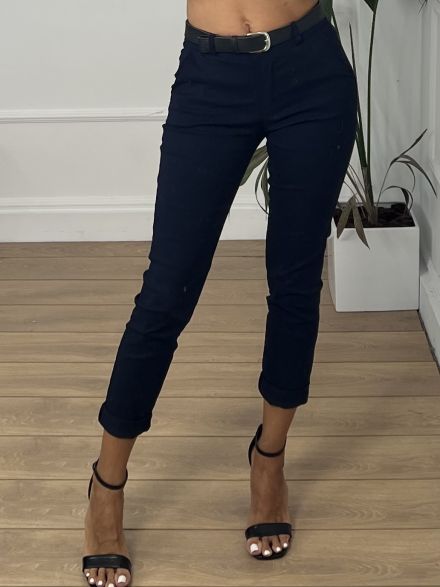 Elastic Pants Belt/Navy Blue