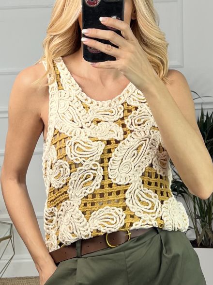 Cotton Top Knitted/Mustard