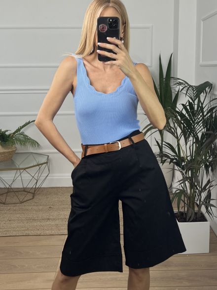 Cotton Long Shorts/Black