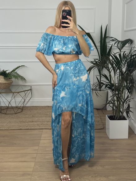 Gold Set Skirt/Aqua