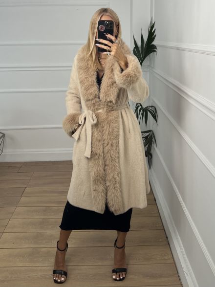 Mohair Fur Coat/Beige