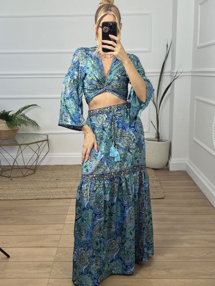 Μεταξωτό Σετ-1802NEW/Blue