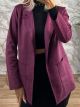 Σακάκι Suede Τσέπες/Magenta