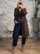 Suede Trench Coat/Chocolat