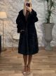 Long Soft Fur Coat Sizes-2421/Black