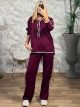 GLOW Super Soft Stripped Set/Burgundy