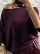 Soft Oversized Sweater-7517/Deep Purple