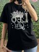Crown & Pearls T-Shirt/Black