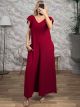 Ruffle Jumpsuit A/Burgundy