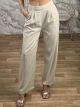 Office Buttons Pants/Ecru