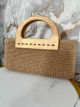 WoodenHandle Hand Bag/Flat