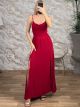 Backless Bow Dress/Wine Red
