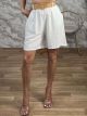 Viscose Belt Shorts-12330/White