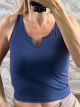 Rip Elastic Monochrome Top -121/Blue