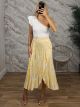 Midi Wrap Skirt/Zebra Yellow