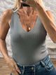 Knitted ZicZac Top/Dark Grey