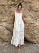 Maxi Viscose Boho Dress-8007/White