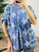 Embroidered Cotton Shirt/Blue