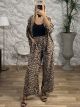 Strass Leopard Shirt Set-16072