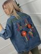 Denim Jacket Embroidered/Multicolored