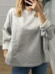 Viscose Pocket Sweatshirt/Grey