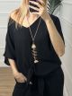Fish Necklace Top/Black