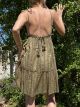 Viscose Open Back Mini Dress-2532/Khaki