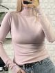 Viscose TurtleNeck Top/Dusty Pink