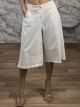 Wide Cotton Long Shorts-2404/White