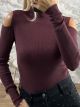 Knitted Top Shoulders/Burgundy