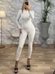 Strassed Skinny Bodysuit/Vanilla