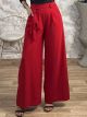 Crep Wide Pants-NEW/Red