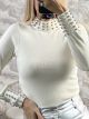 Rhinestones Sweater/Vanilla