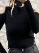 Knitted Top Shoulders/Black