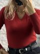 Viscose Knitted Ve Top-508/Red