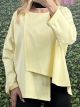 Asymmetrical Oversized Sweatshirt-6024/Yellow