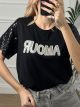 Sequin Sleeves AMOUR T-shirt/Black