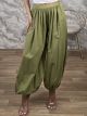 Wide Cotton Pants-96666/Lime