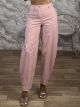 Barrel Highwaist Pants-25719/Pink