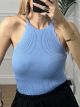 Knitted Top ZicZac Shoulders/L.Blue