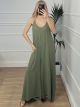Chain Viscose Jumpsuit/Khaki