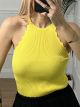 Knitted Top ZicZac Shoulders/Yellow