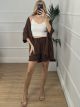 Casual Kimono Shorts Set/Chocolat