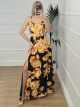 Backless Bow Dress Multi Print/N1