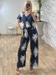 Pants Print Set/Navy Blue